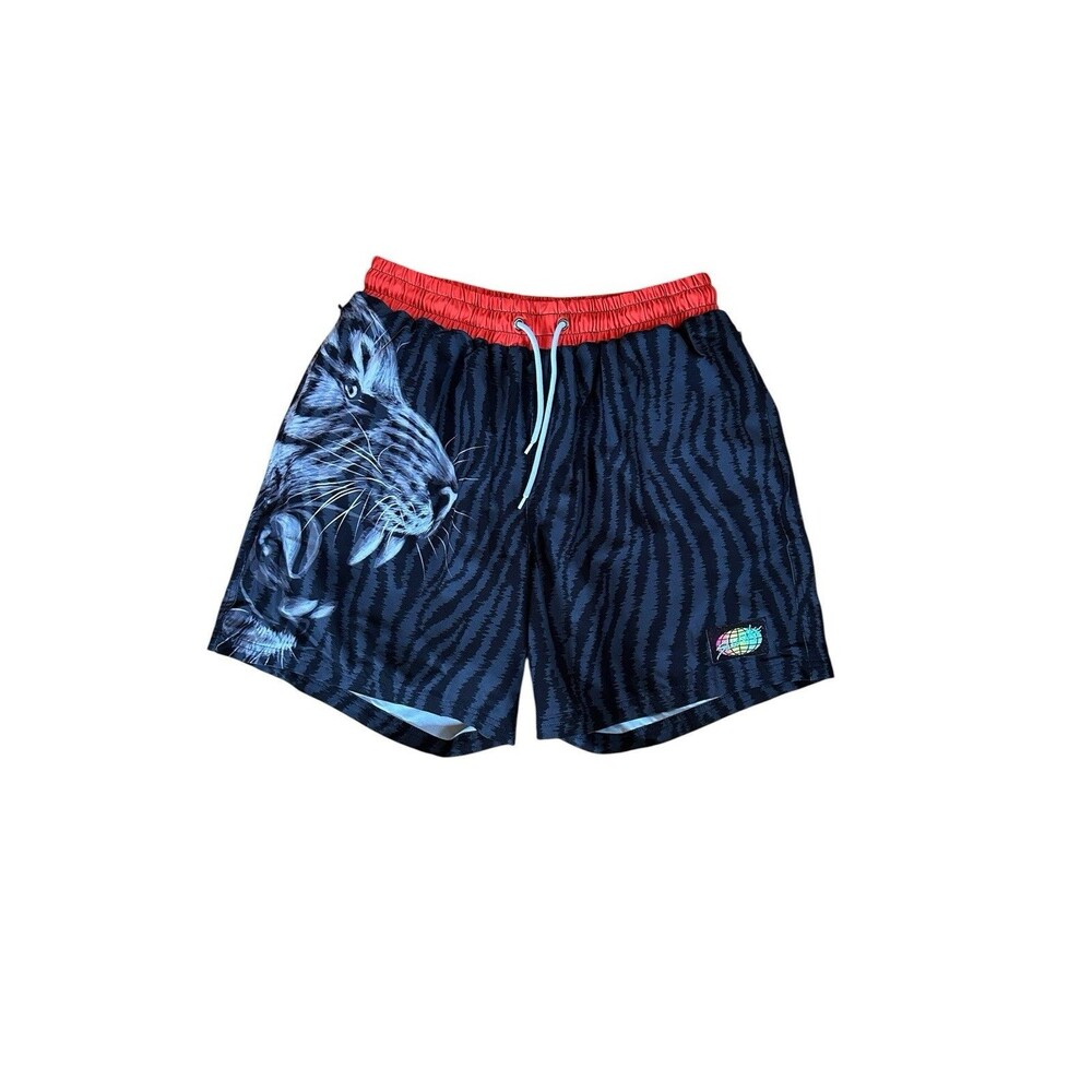 Slunks Tiger Trunks Retro 80s Shorts Men’s M Volleyball Swim Shorts Custom SP